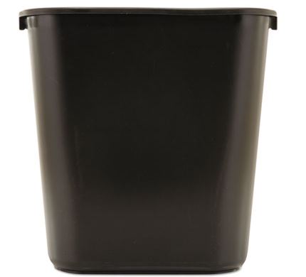 7 GAL BLACK PLASTIC DESKSIDE
WASTEBASKET 